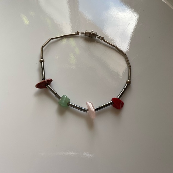 Metallic & Stone Beaded Bracelet - Picture 6 of 6